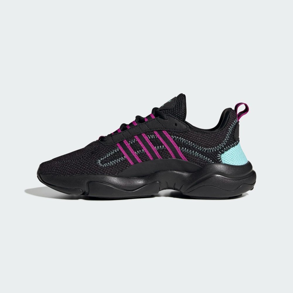 Adidas Originals Women's Black Pink HAIWEE Sneakers Size 7.5 us EF4457 - Picture 4 of 6